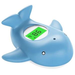 Baby Bath Thermometer for Infant & Toddler, Floating Digital Water Thermometer with 3Color LED Backlight, Baby Bath Toy, Hot & Cold Alert, BPAFree,Light Blue Whale Baby Bath Thermometer for Infant & Toddler, Floating Digital Water Thermometer with 3Color LED Backlight, Baby Bath Toy, Hot & Cold Alert, BPAFree,Light Blue Whale