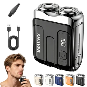 Portable Mini Electric Shaver for Men,Black | Compact Dual Head Cordless Pocket Razor,PUSB Rechargeable Travel Shaver For Travel Office Business Trip & Daily Facial Portable Mini Electric Shaver for Men,Black | Compact Dual Head Cordless Pocket Razor,PUSB Rechargeable Travel Shaver For Travel Office Business Trip & Daily Facial