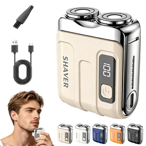 Portable Mini Electric Shaver for Men,Gold | Compact Dual Head Cordless Pocket Razor,PUSB Rechargeable Travel Shaver For Travel Office Business Trip & Daily Facial Portable Mini Electric Shaver for Men,Gold | Compact Dual Head Cordless Pocket Razor,PUSB Rechargeable Travel Shaver For Travel Office Business Trip & Daily Facial