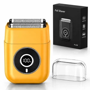 Electric Mini Foil Shaver for Men Grooming Razor Beard Trimmer (Yellow) | Travel Compact Powerful Motor IPX7 Waterproof 3 Floating Magnetic Blades Face Groom Cordless Home Office Gift for Father Electric Mini Foil Shaver for Men Grooming Razor Beard Trimmer (Yellow) | Travel Compact Powerful Motor IPX7 Waterproof 3 Floating Magnetic Blades Face Groom Cordless Home Office Gift for Father