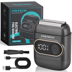 Mini Foil Shaver for Men, Electric Razor for Daily Stubble, USB-C | 3D Floating Foil, 100-Min Cordless Runtime, IPX6 Water-Resistant, LED Display, Magnetic Cap, Travel Lock, Office/Gym/Travel Mini Foil Shaver for Men, Electric Razor for Daily Stubble, USB-C | 3D Floating Foil, 100-Min Cordless Runtime, IPX6 Water-Resistant, LED Display, Magnetic Cap, Travel Lock, Office/Gym/Travel