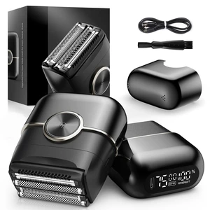 Electric Foil Shavers for Men: 4 Floating Blades & Big LED Display | Mini Electric Razors for Men with Dual Speed - Cordless Razor with Wet or Dry - Face Shaver with USB-C Charge & Travel Lock Electric Foil Shavers for Men: 4 Floating Blades & Big LED Display | Mini Electric Razors for Men with Dual Speed - Cordless Razor with Wet or Dry - Face Shaver with USB-C Charge & Travel Lock