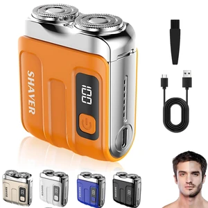 2026 New Portable Mini Electric Shaver for Men, Compact Dual Head Cordless Pocket Razor, USB Rechargeable Travel Shaver for Business Trips, Outdoor & Daily Facial Grooming (Orange) 2026 New Portable Mini Electric Shaver for Men, Compact Dual Head Cordless Pocket Razor, USB Rechargeable Travel Shaver for Business Trips, Outdoor & Daily Facial Grooming (Orange)