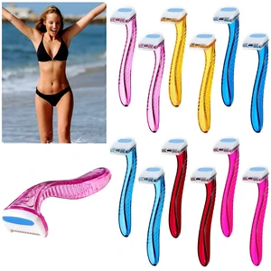 12 Pcs Women Disposable Bikini Razors, Multicolor | Precise Bikini Line Trimmer, T Type Shaver, Disposable Clean Use, Protective Cap Design, Portable Size, Easy Grip Handle 12 Pcs Women Disposable Bikini Razors, Multicolor | Precise Bikini Line Trimmer, T Type Shaver, Disposable Clean Use, Protective Cap Design, Portable Size, Easy Grip Handle