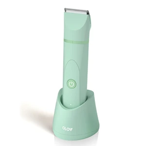 Electric Body Hair Trimmer - Groin Trimmer for Men - Bikini Trimmer Women - Wet/Dry Shaver Groomer, Replaceable Ceramic Blade Heads, USB Recharge Dock, Waterproof Hygiene Razor, Green Electric Body Hair Trimmer - Groin Trimmer for Men - Bikini Trimmer Women - Wet/Dry Shaver Groomer, Replaceable Ceramic Blade Heads, USB Recharge Dock, Waterproof Hygiene Razor, Green