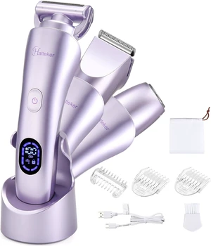 Women's Electric Shaver Bikini Trimmer Hair Trimmer for Women LED Display Electric Razor for Legs Bikini Underarm Public Hairs Led Display IPX7 Waterproof Gift for Women (Purple) Women's Electric Shaver Bikini Trimmer Hair Trimmer for Women LED Display Electric Razor for Legs Bikini Underarm Public Hairs Led Display IPX7 Waterproof Gift for Women (Purple)