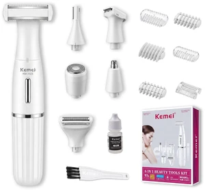 3523 6 in 1 Bikini Trimmer for Women IPX4 Waterproof Razors for Women | Foil Shaver Hair Trimmer Epilator for Face, Bikini Line Area, Body, Leg, Underarm, Nose, Ear, Eyebrow, Sideburn 3523 6 in 1 Bikini Trimmer for Women IPX4 Waterproof Razors for Women | Foil Shaver Hair Trimmer Epilator for Face, Bikini Line Area, Body, Leg, Underarm, Nose, Ear, Eyebrow, Sideburn