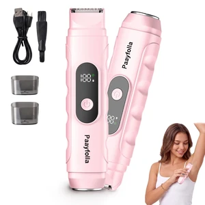2-in-1 Cordless Electric Bikini Trimmer for Women, Waterproof Rechargeable Lady Shaver, Painless Portable Wet & Dry Hair Removal Razor for Face, Leg, Underarm, Travel Friendly,Pink 2-in-1 Cordless Electric Bikini Trimmer for Women, Waterproof Rechargeable Lady Shaver, Painless Portable Wet & Dry Hair Removal Razor for Face, Leg, Underarm, Travel Friendly,Pink
