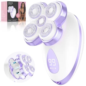 Electric Razors for Women Legs, Magnetic Lady Shaver for Everything Grape | Painless Rotary Hair Remover for Legs Arms Face, Lady Trimmer for Sensitive Skin - Wet Dry Shaver Rechargeable Electric Razors for Women Legs, Magnetic Lady Shaver for Everything Grape | Painless Rotary Hair Remover for Legs Arms Face, Lady Trimmer for Sensitive Skin - Wet Dry Shaver Rechargeable