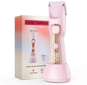 Bikini Trimmer for Women 7000RPM Dual Head Electric Razors, Gifts for Women | Built-in LED Light, IPX7 Waterproof, Travel Lock, Painless Bikini Shaver, Hair Trimmer for Pubic Hair, Legs, Underarm Bikini Trimmer for Women 7000RPM Dual Head Electric Razors, Gifts for Women | Built-in LED Light, IPX7 Waterproof, Travel Lock, Painless Bikini Shaver, Hair Trimmer for Pubic Hair, Legs, Underarm