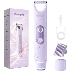 Dual Head Bikini Trimmer for Women, Electric Razor IPX7 Waterproof | Painless Ceramic Blade, LED Display, Built-in Mirror, Portable Cordless, Body Shaver for Pubic Hair, Face, Legs, Underarms Dual Head Bikini Trimmer for Women, Electric Razor IPX7 Waterproof | Painless Ceramic Blade, LED Display, Built-in Mirror, Portable Cordless, Body Shaver for Pubic Hair, Face, Legs, Underarms