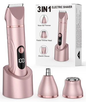 3-in-1 Bikini Trimmer for Women, Facial Hair Remover, Nose Hair Trimmer | Painless Electric Razor, Smooth Facial Hair Remover, Body Hair Trimmer for Legs and Armpit 3-in-1 Bikini Trimmer for Women, Facial Hair Remover, Nose Hair Trimmer | Painless Electric Razor, Smooth Facial Hair Remover, Body Hair Trimmer for Legs and Armpit