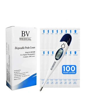 Digital Thermometer Rigid Tip 10sec. W/100 Probe Covers Pack Digital Thermometer Rigid Tip 10sec. W/100 Probe Covers Pack