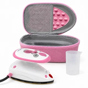 Premium Mini Steam Iron for Quilting and Travel, Pink | Small Travel Iron with Hard Carry Case, Heat-safe Rest, Dual Voltage, Steam Function, Adjustable Temperature, Fast Heat Up Premium Mini Steam Iron for Quilting and Travel, Pink | Small Travel Iron with Hard Carry Case, Heat-safe Rest, Dual Voltage, Steam Function, Adjustable Temperature, Fast Heat Up