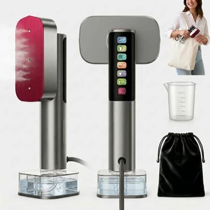 Handheld Steamer, 220ml Detachable Water Tank Travel Steamer for Clothes with 10s Fast Heat Up, 6 Settings, Self-Cleaning Mode, Gray and Burgundy Handheld Steamer, 220ml Detachable Water Tank Travel Steamer for Clothes with 10s Fast Heat Up, 6 Settings, Self-Cleaning Mode, Gray and Burgundy
