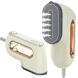Portable Travel Steamer Iron for Clothes: Mini Handheld Garment Steam Ironing Machine for Clothing - Professional Small Size Hand Held Traveling Fabric Steamers for Wrinkle on Dress Shirt (Beige) Portable Travel Steamer Iron for Clothes: Mini Handheld Garment Steam Ironing Machine for Clothing - Professional Small Size Hand Held Traveling Fabric Steamers for Wrinkle on Dress Shirt (Beige)