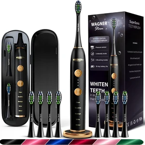 WHITEN+ Electric Toothbrush, 48,000 VPM, Pressure Sensor, 5 Modes, 8 Brush Heads, Travel Case WHITEN+ Electric Toothbrush, 48,000 VPM, Pressure Sensor, 5 Modes, 8 Brush Heads, Travel Case