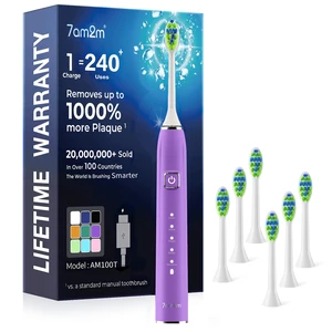 Sonic Electric Toothbrush for Adults,Type-C Charging Run for 120 Days | 6 Brush Heads & 5 Modes, 40000VPM Powered Rechargeable Toothbrush, Smart Timer, IPX7 Waterproof, Travel&Home Use, Purple Sonic Electric Toothbrush for Adults,Type-C Charging Run for 120 Days | 6 Brush Heads & 5 Modes, 40000VPM Powered Rechargeable Toothbrush, Smart Timer, IPX7 Waterproof, Travel&Home Use, Purple