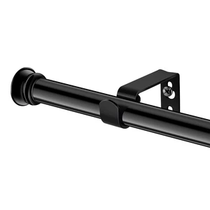 Small Curtain Rods 30-45 Inch 5/8 Inch Standard Decorative Black with Brackets Easy to Install for Windows Bedroom Living Room Kitchen Small Curtain Rods 30-45 Inch 5/8 Inch Standard Decorative Black with Brackets Easy to Install for Windows Bedroom Living Room Kitchen