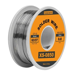 63/37 Solder Wire, high Purity no-wash tin-Lead Rosin cored Wire with 1.8% Flux for Electric Soldering (0.8mm 50g) 63/37 Solder Wire, high Purity no-wash tin-Lead Rosin cored Wire with 1.8% Flux for Electric Soldering (0.8mm 50g)