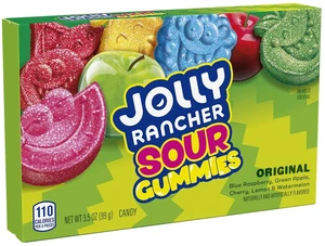 JOLLY RANCHER Sour Gummies Assorted Fruit Gummy Candy Box, 3.5 oz JOLLY RANCHER Sour Gummies Assorted Fruit Gummy Candy Box, 3.5 oz
