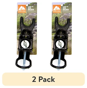 (2 pack) Ozark Trail Adjustable Clamp-On Fishing Rod Holder with Rubber-Coated Clamp for Flat Mounting Surfaces (2 pack) Ozark Trail Adjustable Clamp-On Fishing Rod Holder with Rubber-Coated Clamp for Flat Mounting Surfaces