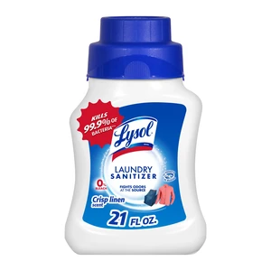 Lysol Laundry Sanitizer Additive, Sanitizing Liquid for Clothes and Linens, Crisp Linen, 21 fl oz Lysol Laundry Sanitizer Additive, Sanitizing Liquid for Clothes and Linens, Crisp Linen, 21 fl oz