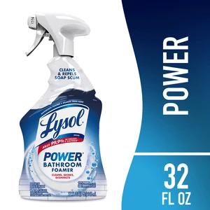 Lysol Power Foaming Bathroom Cleaner, Multipurpose Cleaner & Disinfectant Spray, Household Cleaning Supplies, for Bathtub, Tile, Sink & Shower, Zero Bleach, 32 fl oz Lysol Power Foaming Bathroom Cleaner, Multipurpose Cleaner & Disinfectant Spray, Household Cleaning Supplies, for Bathtub, Tile, Sink & Shower, Zero Bleach, 32 fl oz