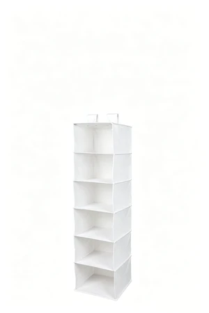 Mainstays 6 Shelf Non-Woven Hanging Closet Organizer, Arctic White Mainstays 6 Shelf Non-Woven Hanging Closet Organizer, Arctic White