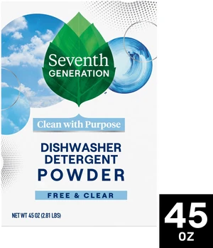 Seventh Generation Dishwasher Detergent Powder, Free & Clear, 45 fl Oz Seventh Generation Dishwasher Detergent Powder, Free & Clear, 45 fl Oz