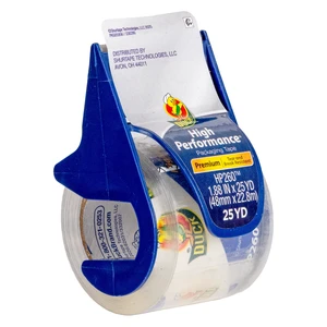 Duck Duck High Performance Tape Packing Tape with Dispenser - Clear, 1.88 in. x 25 yd. Duck Duck High Performance Tape Packing Tape with Dispenser - Clear, 1.88 in. x 25 yd.