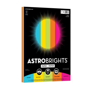 Astrobrights Color Paper, 8.5 x 11", 24 lb/89 Gsm, 5-Colors, 100 Sheets, Bright Assortment, Item 98768 Astrobrights Color Paper, 8.5 x 11", 24 lb/89 Gsm, 5-Colors, 100 Sheets, Bright Assortment, Item 98768