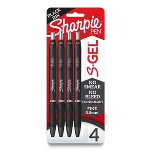 Sharpie S-Gel Pens 0.5 mm Pen Point Size, Black Gel-based Ink, 4-Pack Sharpie S-Gel Pens 0.5 mm Pen Point Size, Black Gel-based Ink, 4-Pack