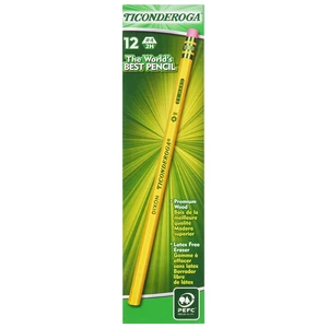 Ticonderoga #4 2H Extra Hard Wood-Cased Pencils, Yellow, 12 Count Ticonderoga #4 2H Extra Hard Wood-Cased Pencils, Yellow, 12 Count