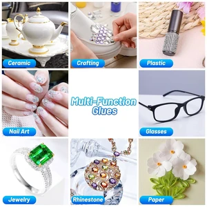 Cridoz B7000 Jewelry Glue Clear 3.7 fl oz Multi-Purpose Craft Adhesive with Precision Tip for Rhinestone Metal Stone Fabric Wood Glass Bead Nail Art Charms Cridoz B7000 Jewelry Glue Clear 3.7 fl oz Multi-Purpose Craft Adhesive with Precision Tip for Rhinestone Metal Stone Fabric Wood Glass Bead Nail Art Charms