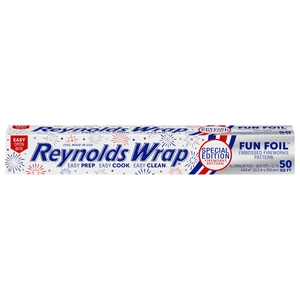 Reynolds Wrap Fun Foil Embossed Aluminum Foil Roll, Fireworks, 50 Sq Ft Reynolds Wrap Fun Foil Embossed Aluminum Foil Roll, Fireworks, 50 Sq Ft