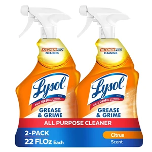 Lysol Pro Kitchen Spray Cleaner and Degreaser, Antibacterial All Purpose Cleaner, Citrus Scent, 22oz (Pack of 2) Lysol Pro Kitchen Spray Cleaner and Degreaser, Antibacterial All Purpose Cleaner, Citrus Scent, 22oz (Pack of 2)
