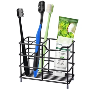 Toothbrush Holders for Bathrooms 304 Stainless Steel Quick Drying Black | Upgrade Heavy Duty Sturdy Durable Toothpaste Holder Bathroom Organizer Storage Decor Accessories Tooth Brush Holder Caddy Toothbrush Holders for Bathrooms 304 Stainless Steel Quick Drying Black | Upgrade Heavy Duty Sturdy Durable Toothpaste Holder Bathroom Organizer Storage Decor Accessories Tooth Brush Holder Caddy