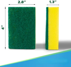 Heavy Duty Scrub Sponge for Cookware, Dual-Sided Cleaning Pot Scrubber, Odorless, Long-Lasting, Kitchen and Dishwashing Essential, Large & Thick 4 x 2.8 x 1.5 Inches, 6 Pack Heavy Duty Scrub Sponge for Cookware, Dual-Sided Cleaning Pot Scrubber, Odorless, Long-Lasting, Kitchen and Dishwashing Essential, Large & Thick 4 x 2.8 x 1.5 Inches, 6 Pack