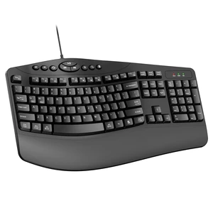 Wired Ergonomic Keyboard, Full-Size USB Computer Keyboard with Wrist Rest Keyboard Wired with 9 Multimedia Keys, Wave Keys for Natural Typing, USB Plug-and-Play, Compatible with Windows/Laptop(Black) Wired Ergonomic Keyboard, Full-Size USB Computer Keyboard with Wrist Rest Keyboard Wired with 9 Multimedia Keys, Wave Keys for Natural Typing, USB Plug-and-Play, Compatible with Windows/Laptop(Black)