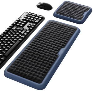 Extra Large Wide Wrist Rest Set for Keyboard and Mouse, Ergonomic Memory Foam Wrist Support with Non-Slip Silicone Base, Pain Relief, Desk Cushion for Office, Work, Gaming Extra Large Wide Wrist Rest Set for Keyboard and Mouse, Ergonomic Memory Foam Wrist Support with Non-Slip Silicone Base, Pain Relief, Desk Cushion for Office, Work, Gaming