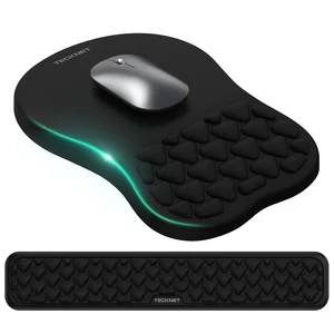 Keyboard Wrist Rest and Mouse Pad 2 in 1 Set with Wrist Support | Comfortable Massage Design Effectively Relieves Carpal Tunnel Syndrome, Suitable for Computers Keyboard and Mouse Keyboard Wrist Rest and Mouse Pad 2 in 1 Set with Wrist Support | Comfortable Massage Design Effectively Relieves Carpal Tunnel Syndrome, Suitable for Computers Keyboard and Mouse