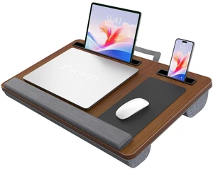 Laptop Lap Desk, Portable Bed Table Tray for Laptop Fit 17" Laptops | Lightweight Lap Desk for Laptop with Carry Handle & 2 Mouse Pad, Lap Desk with Cusion for Working & Writing on Couch Recliner Laptop Lap Desk, Portable Bed Table Tray for Laptop Fit 17" Laptops | Lightweight Lap Desk for Laptop with Carry Handle & 2 Mouse Pad, Lap Desk with Cusion for Working & Writing on Couch Recliner