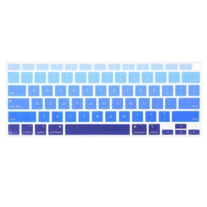 Keyboard Cover for MacBook Air 13-Inch with Touch ID A2337 M1 | Ombre Blue, U.S. Layout, Non-interference Design for ID Key, Dust-Resistant, Silicone Protective Skin, Washable & Reusable Keyboard Cover for MacBook Air 13-Inch with Touch ID A2337 M1 | Ombre Blue, U.S. Layout, Non-interference Design for ID Key, Dust-Resistant, Silicone Protective Skin, Washable & Reusable