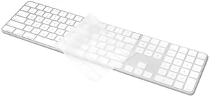 Ultra Thin Silicone Keyboard Cover Skin for 2022 Mac Studio & 2021 Apple iMac 24'' M1 Chip Magic Keyboard 2 with Numeric Keypad Touch ID A2520 Accessory U.S Enter Soft Protector, Transparent Ultra Thin Silicone Keyboard Cover Skin for 2022 Mac Studio & 2021 Apple iMac 24'' M1 Chip Magic Keyboard 2 with Numeric Keypad Touch ID A2520 Accessory U.S Enter Soft Protector, Transparent