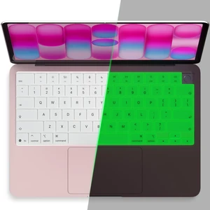 Glow in The Dark Keyboard Cover for MacBook Neo 13 Inch A18 Pro 2026 | Macbook Neo Silicone Anti-Spill Dust Proof Skin, Luminous Keyboard Skin for Easy Night Typing Protector Accessories, White Glow in The Dark Keyboard Cover for MacBook Neo 13 Inch A18 Pro 2026 | Macbook Neo Silicone Anti-Spill Dust Proof Skin, Luminous Keyboard Skin for Easy Night Typing Protector Accessories, White