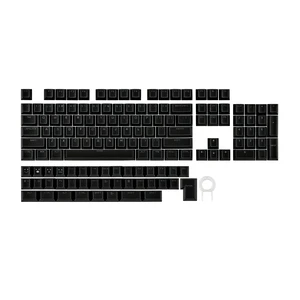 Glintrix PBT Shine Through Keycaps, Arris & Keys Backlit, Double Shot, Cherry Profile, 60/75/96/Full Size, Custom Keyboard Keycaps Set for Mechanical Gaming Keyboard (Black) Glintrix PBT Shine Through Keycaps, Arris & Keys Backlit, Double Shot, Cherry Profile, 60/75/96/Full Size, Custom Keyboard Keycaps Set for Mechanical Gaming Keyboard (Black)