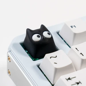 Artisan Cat Keycap, Black Surprised Cat Handmade Resin, 1U Size MX Switch Compatible Decorative Keycap for Gaming and Typing (MMK-HM) Artisan Cat Keycap, Black Surprised Cat Handmade Resin, 1U Size MX Switch Compatible Decorative Keycap for Gaming and Typing (MMK-HM)