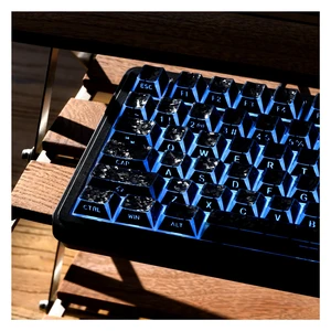 XVX Black Shine Through Keycaps, PBT Keyboard Keycaps Cherry Profile | Forged Carbon Texture, Side Printed Keycap Sets Suitable for 60% 65% 75% 80% 100% Mechanical Keyboard XVX Black Shine Through Keycaps, PBT Keyboard Keycaps Cherry Profile | Forged Carbon Texture, Side Printed Keycap Sets Suitable for 60% 65% 75% 80% 100% Mechanical Keyboard
