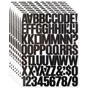 1.5 Inch Vinyl Adhesive Letter Number Stickers, 576 Pieces, Black | 8 Sheets Waterproof Alphabet Sticker Letters Numbers Decals for Scrapbooking Mailbox Poster & Notice Board 1.5 Inch Vinyl Adhesive Letter Number Stickers, 576 Pieces, Black | 8 Sheets Waterproof Alphabet Sticker Letters Numbers Decals for Scrapbooking Mailbox Poster & Notice Board